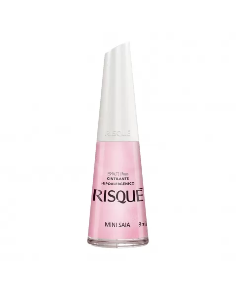 Esmalte Risqué Rosas Cintilantes Mini Saia 8Ml - Caixa Com 6 Unidades Nu