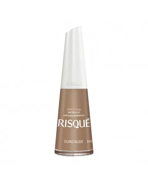 Esmalte Risqué Nude Metálico Ouro Nude 8Ml - Caixa Com 6 Unidades Nu