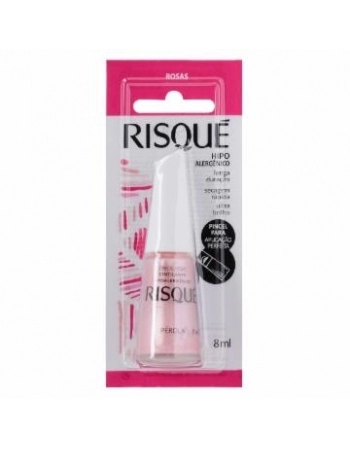 Esmalte Risqué Rosas Cintilantes Pérola 8Ml - Caixa Com 6 Unidades Blister