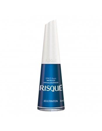 Esmalte Risqué Escuros Metálicos Azulcrination 8Ml - Caixa Com 6 Unidades Nu