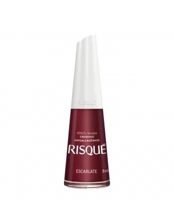 Esmalte Risqué Cremoso Escarlate 8Ml - Caixa Com 6 Unidades Nu