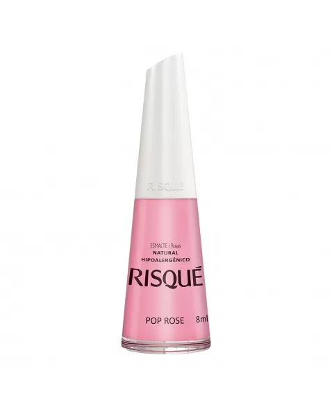 Esmalte Risqué Rosas Natural Pop Rosé 8Ml - Caixa Com 6 Unidades Nu