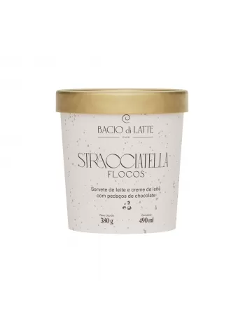 Pote Gelato Stracciatella Flocos Bacio Di Latte 490ml