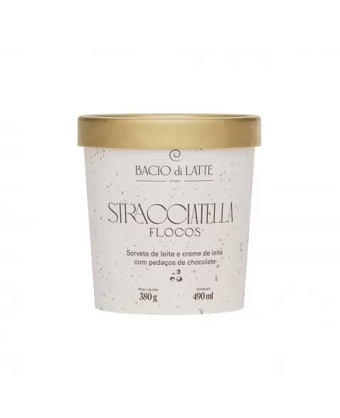 Pote Gelato Stracciat Flocos Bacio Di Latte 490ml