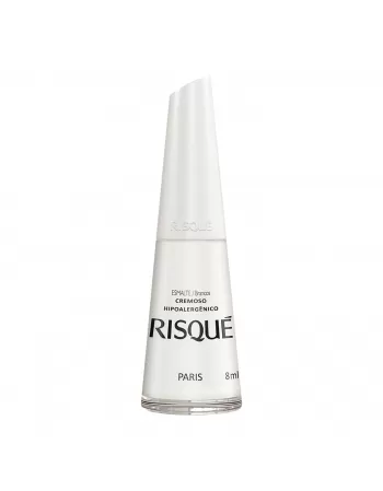 Esmalte Risqué Branco Cremoso Paris 8Ml - Caixa Com 6 Unidades Nu