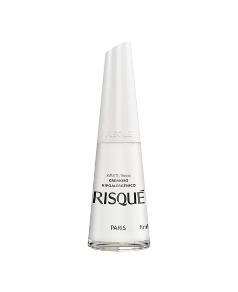 Esmalte Risqué Branco Cremoso Paris 8Ml - Caixa Com 6 Unidades Nu