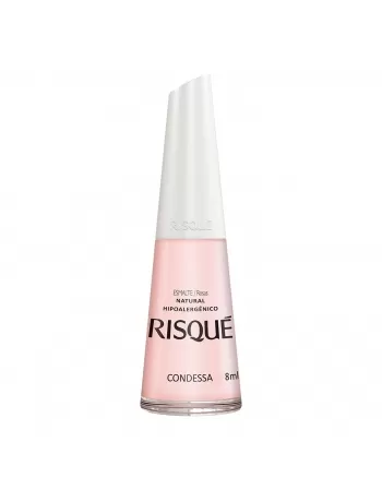 Esmalte Risqué Rosas Natural Condessa 8Ml - Caixa Com 6 Unidades Nu