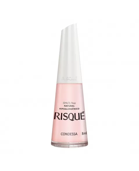 Esmalte Risqué Rosas Natural Condessa 8Ml - Caixa Com 6 Unidades Nu