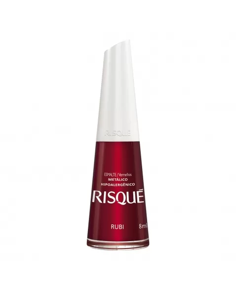 Esmalte Risqué Vermelho Metálico Rubi 8Ml - Caixa Com 6 Unidades Nu