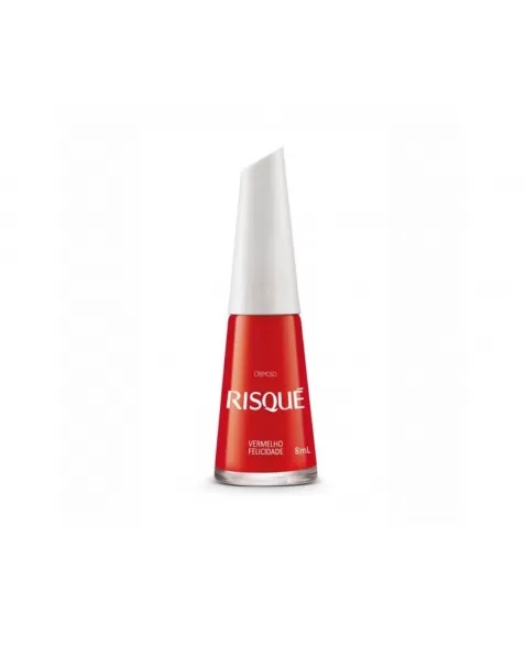 Esmalte Risque Vermelho Felicidade 8ml - Caixa com 6 Unidades NU