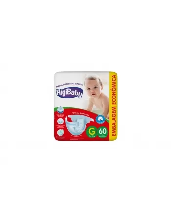 Fralda Infantil Higibaby Econômica G - Com 60 Unidades