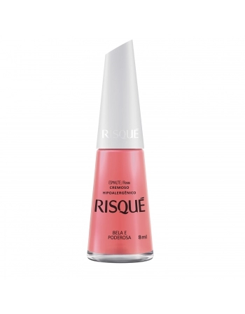 Esmalte Risqué Rosas Cremoso Bela E Poderosa 8Ml - Caixa Com 6 Unidades Nu