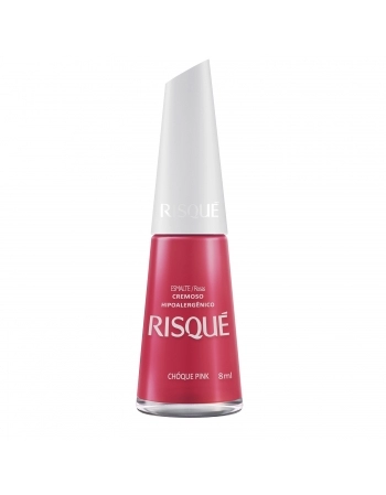 Esmalte Risqué Rosas Cremoso Choque Pink 8Ml - Caixa Com 6 Unidades Nu