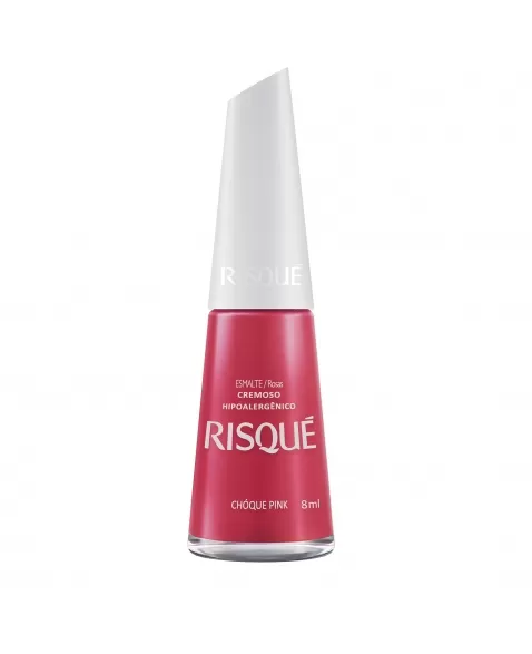 Esmalte Risqué Rosas Cremoso Choque Pink 8Ml - Caixa Com 6 Unidades Nu