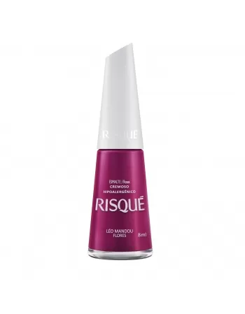 Esmalte Risqué Rosas Cremoso Léo Mandou Flores 8Ml - Caixa Com 6 Unidades Nu