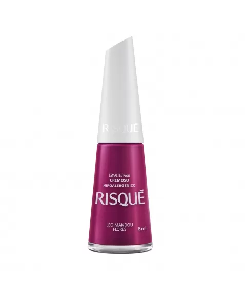 Esmalte Risqué Rosas Cremoso Léo Mandou Flores 8Ml - Caixa Com 6 Unidades Nu