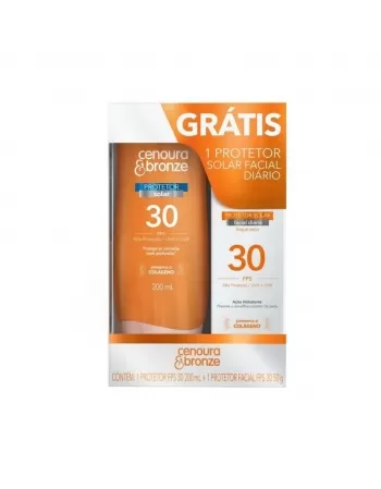 Protetor Solar Cenoura & Bronze FPS30 200ml + Facial FPS30 50g