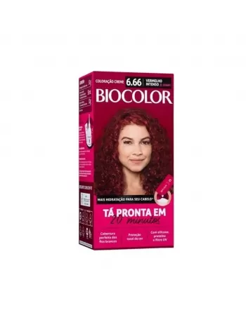 Tinta de Cabelo Mini Kit Biocolor 6.66 Vermelho Intenso de Arrasar