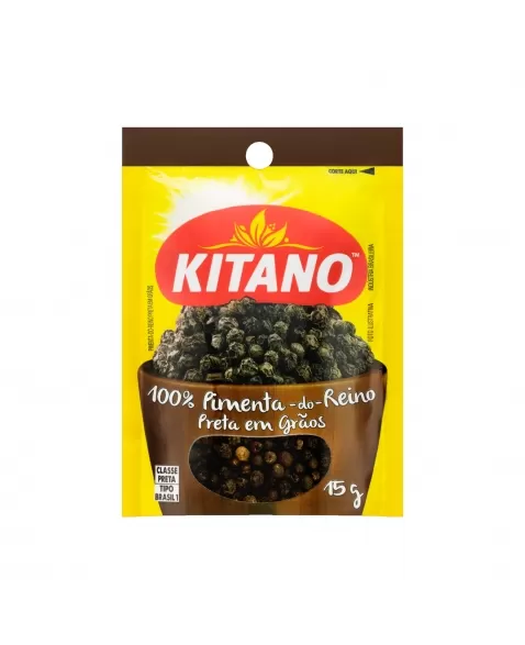 Tempero Pimenta Preta Grão Kitano 15G