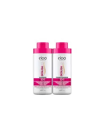 Kit Eico Shampoo e Condicionador Deslisa Fios 450ml