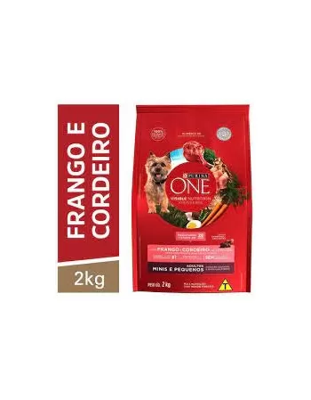 Ração Seca Dog One para Cachorros Adultos Minis e Pequenos - Sabor Frango e Cordeiro 2Kg