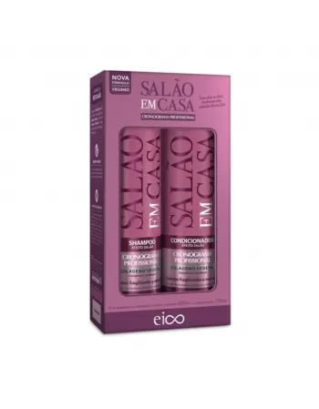 Kit Eico Salão em Casa Shampoo 800ml + Condicionador 750ml - Cronograma Profissional