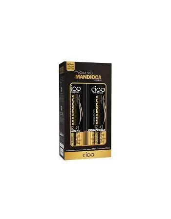 Kit Shampoo 800ml + Condicionador 750ml Eico Mandioca