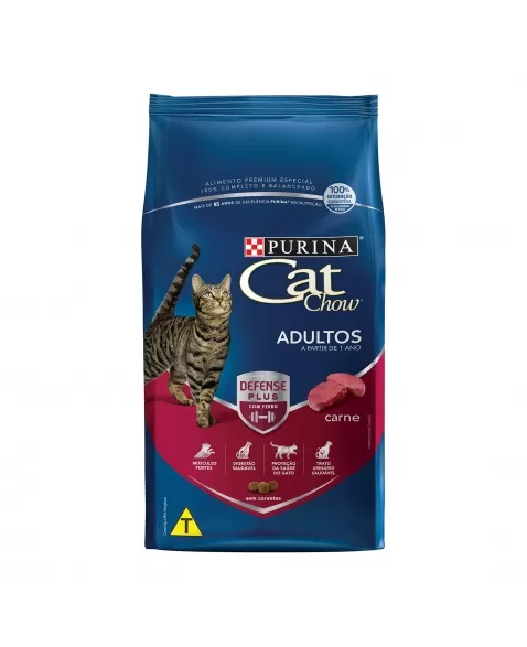 Ração Seca Cat Chow Adulto - Sabor Carne 10,1Kg