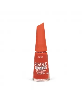 Esmalte Vermelho Risqué Cremoso Padrãozinho pra quem? 8ml NU - Com 6 unidades