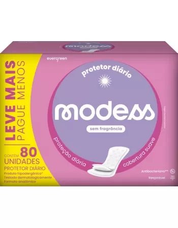 Absorvente Protetor Diário Modess - Com 80 Unidades