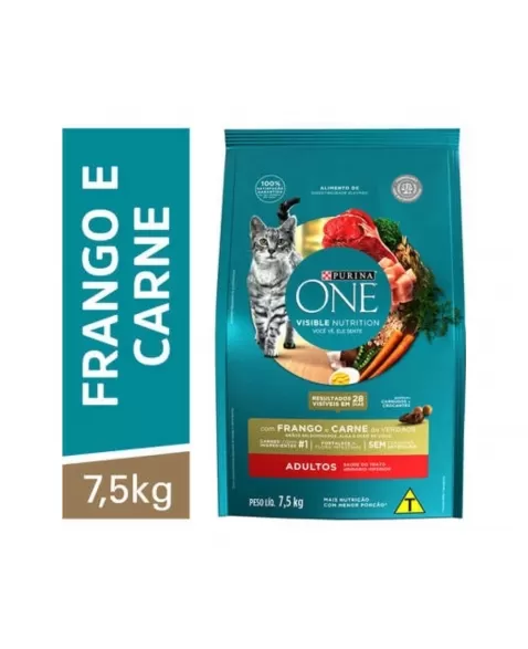 ONE CAT ADULTO FRANGO CARNE 7,5KG