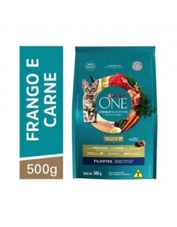 Ração Seca Cat One Para Gatos Filhotes Frango e Carne 500g