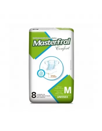 Fralda Masterfral Confort Adulto M - Com 8 Unidades