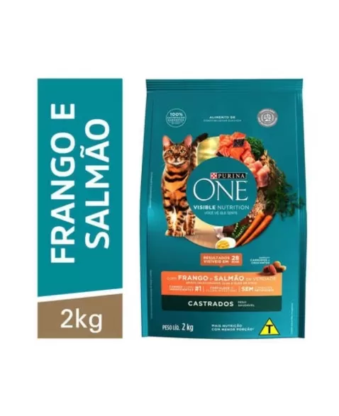 ONE CAT ESTELIZADOS FRANGO SALMAO 2KG