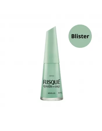 Esmalte Risqué Cremoso Menta.Liza Blister 8ml - Caixa com 6 Unidades