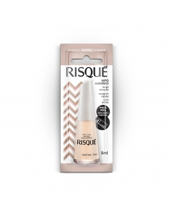 Esmalte Risqué Natural Marítima 8Ml - Caixa Com 6 Unidades Blister