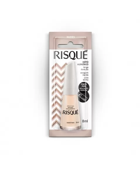 Esmalte Risqué Natural Marítima 8Ml - Caixa Com 6 Unidades Blister