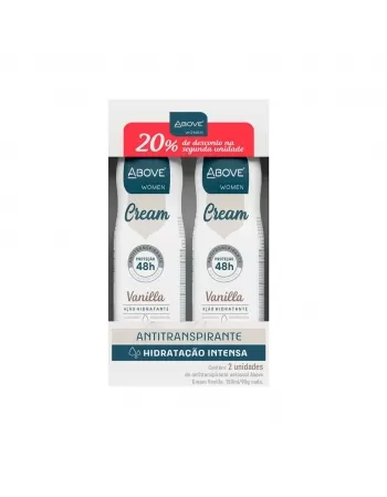 Pack Desodorante Aerosol Above Feminino Duo Cream Vanilla 150ml