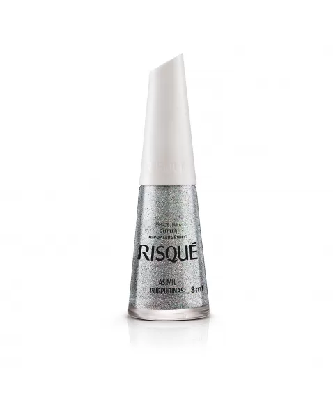 Esmalte Risqué Efeitos Glitter As Mil Purpurinas 8Ml - Caixa Com 6 Unidades Nu