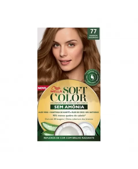 Tinta De Cabelo Soft Color Marrom Dourado 77