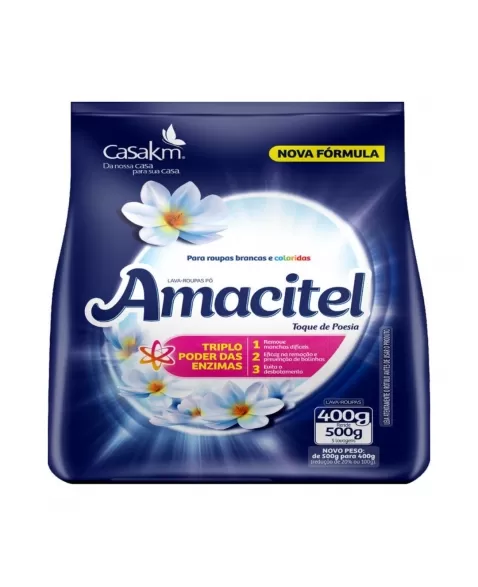 LAVA ROUPA PO.AMACITEL TOQUE DE POESIA 400G