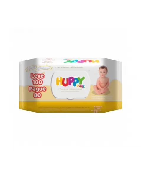 TOALHA UMEDECIDA HUPPY BABY WIPES L100P80