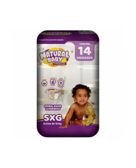 FRALDA NAT BABY PREMIUM JUMBINHO XXG C/14