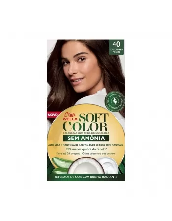 Tinta De Cabelo Soft Color Castanho Médio 40