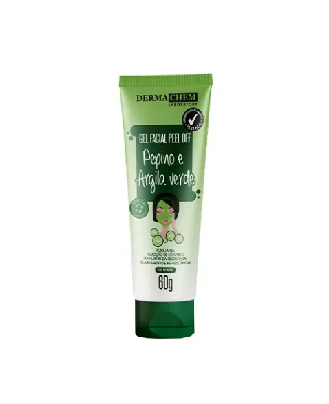 GEL FACIAL DERMACHEM PEEL OFF PEPINO E ARGILA VERDE 60G