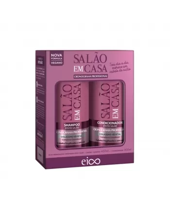 Kit Eico Salão em Casa Shampoo 450ml + Condicionador 400ml - Cronograma Profissional