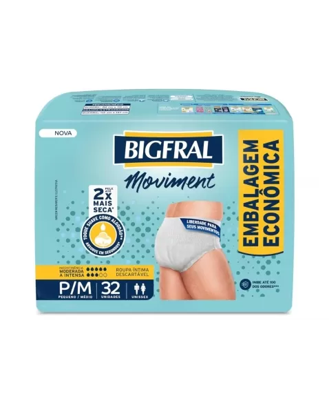 FRALDA BIGFRAL ROUPA INTIMA MOV FEM P/M C/32