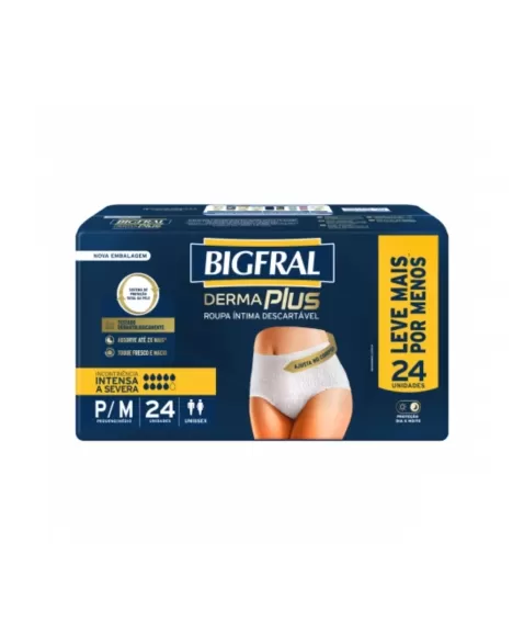 FRALDA BIGFRAL ROUPA INT DERMA PLUS PQ/MD C/24