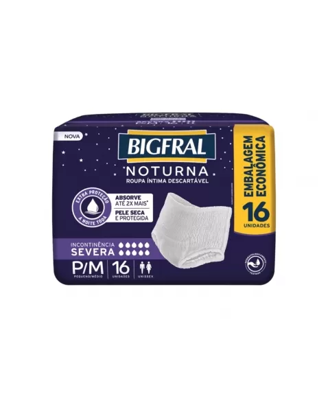 FRALDA BIGFRAL ROUPA INT NOTURNA P/M C/16UN