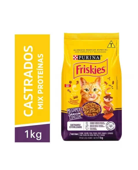 Ração Seca Para Gatos Friskies Megamix 1Kg